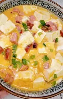 Make Salted egg yolk sausage tofu step 10