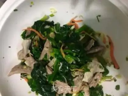 Make Spinach with lamb step 22