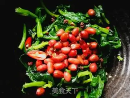 Make Peanut spinach step 4