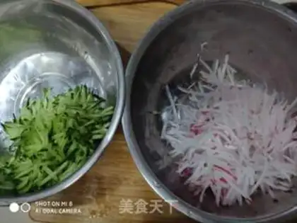 Make Sugar and radish step 1