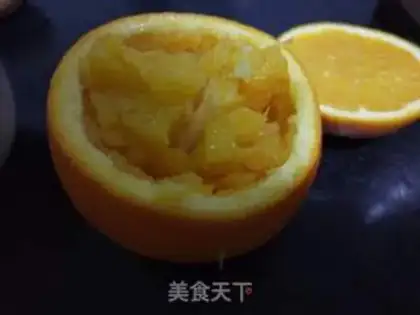Make Orange steamed eggs step 1