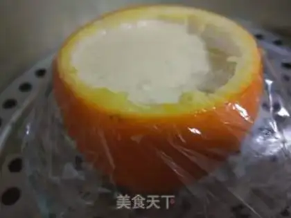 Make Orange steamed eggs step 8