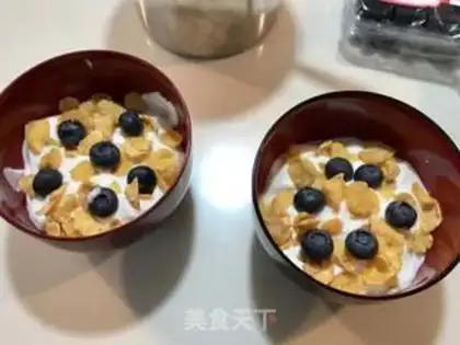 Make Blueberry cereal soy cream step 3