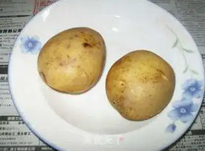 Make Salted potato fried rice step 1