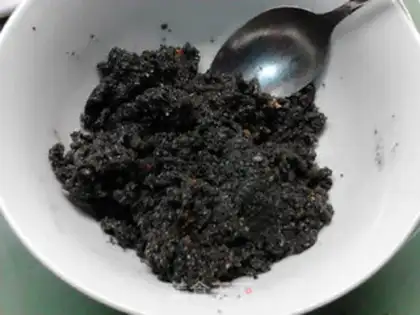 Make Roses with black sesame soup step 8