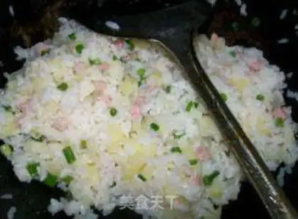Make Salted potato fried rice step 9