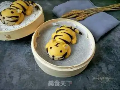 Make Two tiger buns step 29