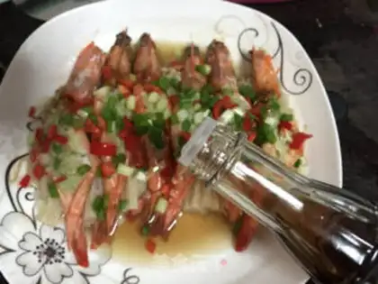 Make Garlic ginseng shrimp step 7