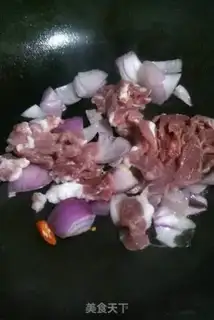 Make Piper onion scrawny meat step 2