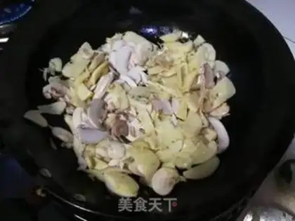 Make Mushrooms, fried meat step 2