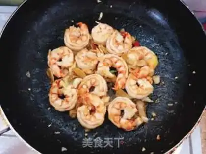 Make Red burning shrimp step 6