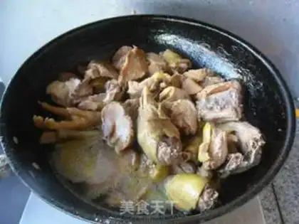 Make Home chicken mushrooms step 9