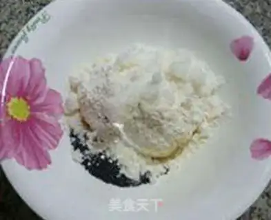 Make Black-sesame-sedimented corn bagel step 6