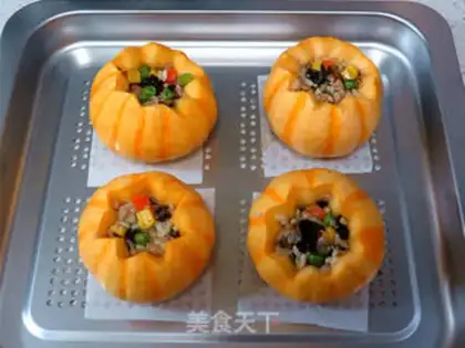 Make Pumpkin rice step 14