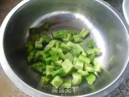 Make A bitter melon apple salad step 4