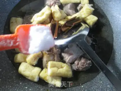 Make The soybeans roast rabbit step 7
