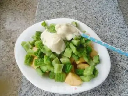 Make A bitter melon apple salad step 7