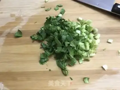 Make A green egg fried rice step 1