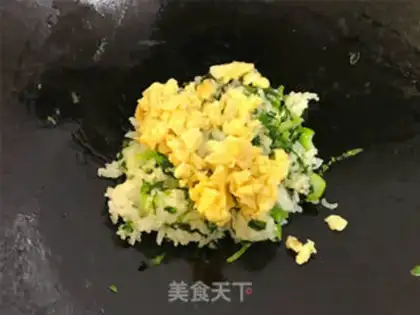Make A green egg fried rice step 7