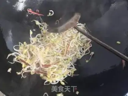 Make The green bean sprouts step 8