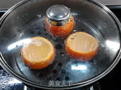 Make Orange steamed eggs step 16