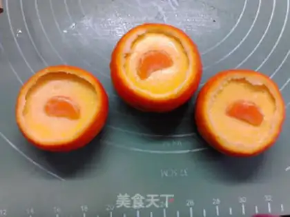 Make Orange steamed eggs step 18