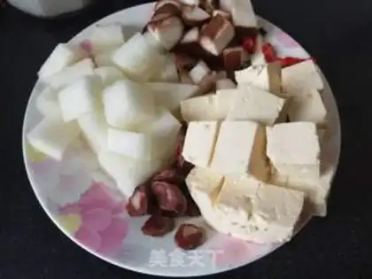 Make Red melon tofu step 0