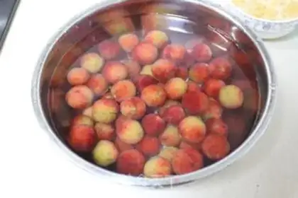 Make Ice cream and plum juice step 1