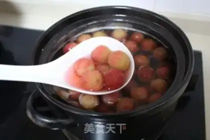 Make Ice cream and plum juice step 6