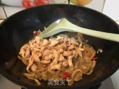 Make Squeeze and chicken silk step 6