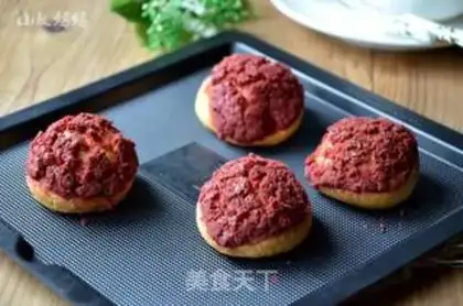 Make Cream cream red puff step 16