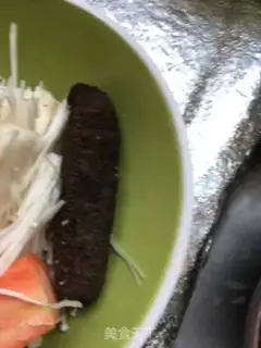 Make Gold-cracking mushroom spinach with sea cucumber step 1