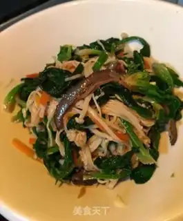 Make Gold-cracking mushroom spinach with sea cucumber step 21