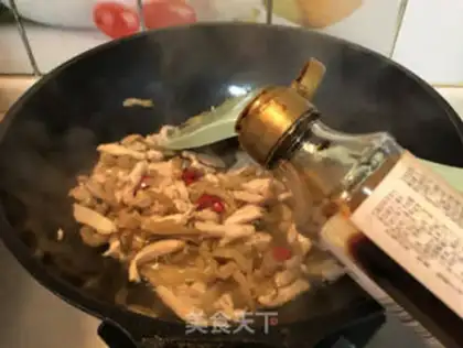 Make Squeeze and chicken silk step 7