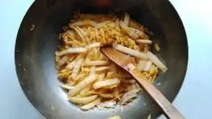 Make Beef fishball pan step 4