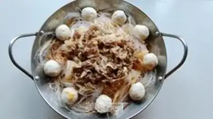 Make Beef fishball pan step 7