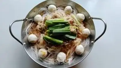 Make Beef fishball pan step 8