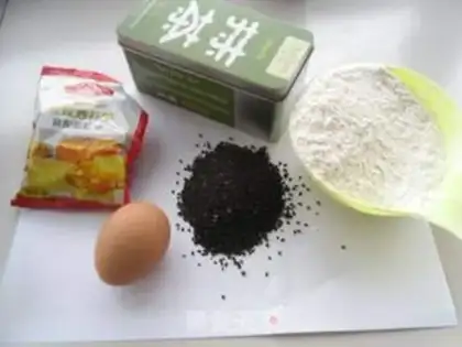Make Green tea sesame cake step 0