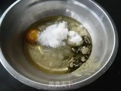 Make Green tea sesame cake step 1