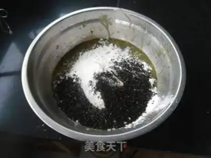 Make Green tea sesame cake step 3