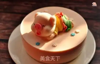Make Piggy cheese mousse cake step 16