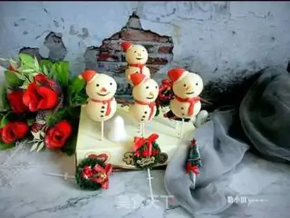Make Snowman lollipop buns step 19