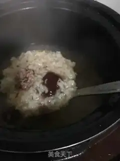 Make The date wine makes rice congee step 6