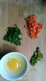 Make Cream pepper and egg fried rice step 0