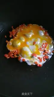 Make Cream pepper and egg fried rice step 2