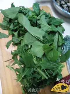 Make Spinach plattered clams step 2