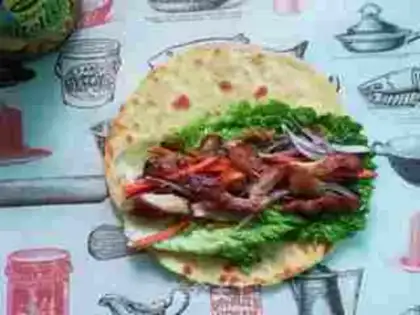 Make Take the chicken roll step 11