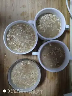 Make Little rice-tree oatmeal step 5