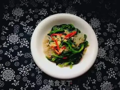 Make A spinach mix fan step 8