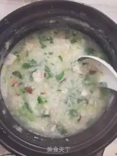 Make Dry shrimp congee step 4